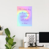 Poster Pastel Rainbow Swirl Mariage lesbien (Bureau à domicile)