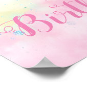 Poster Pastel Rainbow Unicorn Birthday Party Sign (Coin)