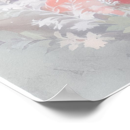 Poster Pastel Rococo Fairy Garden Whimsical Nursery Mural (Coin)