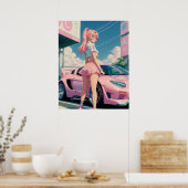 Poster Pastel rose Anime Pastel Aesthétique fille Drifter (Cuisine)
