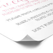 Poster Pastel rose arc-en-ciel 1er Anniversaire heure Cap (Coin)