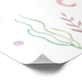 Poster Pastel rose sous la mer Accueil d'anniversaire (Coin)