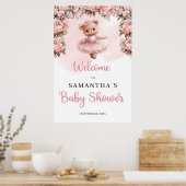 Poster Pastel rose Tutu ballerina fille ours en peluche B (Cuisine)