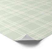 Poster Pastel Sage Green En vichy (Coin)