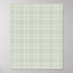 Poster Pastel Sage Green En vichy