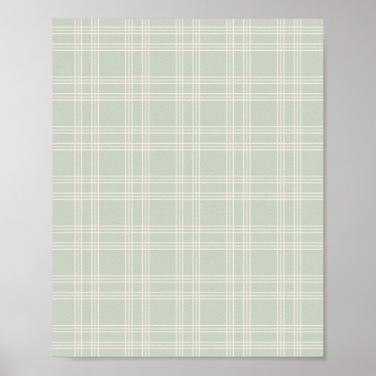 Poster Pastel Sage Green En vichy (Devant)