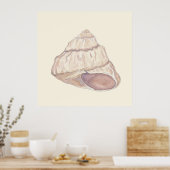 Poster Pastel Seashell Beach House Art (Cuisine)