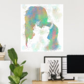 Poster Pastel Silhouette (Bureau à domicile)