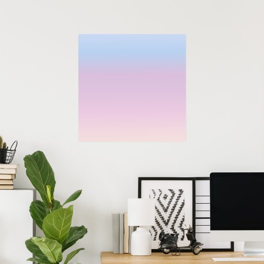 Poster Pastel Sky Gradient Minimal (Bureau à domicile)