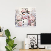 Poster Pastel Snowman (Bureau à domicile)