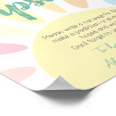 Poster Pastel soleil Anniversaire Heure Capsule (Coin)