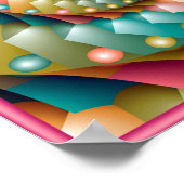 Poster Pastel Spiral Fractal Design (Coin)
