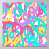 Poster Pastel Spirals Abstrait (Devant)