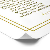 Poster Pastel Spring Floral 4 Table Mariage Carte de sièg (Coin)