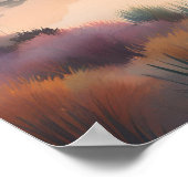 Poster Pastel Sunrise Sur Eaux Tranquilles (Coin)