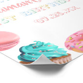 Poster Pastel Sweet Candy Lolipop Cupcake Donut Anniversa (Coin)
