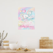 Poster Pastel Unicorn Baby Shower Invitations (Cuisine)