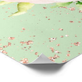 Poster Pastel Watercolor Rose avec nom Customisé (Coin)