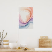 Poster Pastels Fluides (Cuisine)