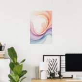 Poster Pastels Fluides (Bureau à domicile)