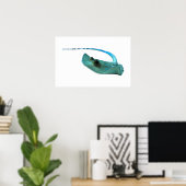Poster Pastenague - Conception abstraite - Découpée d'une (Bureau à domicile)