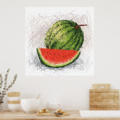 Poster pastèque (Cuisine)