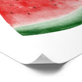 Poster pastèque aquarelle. Fruit d'été tropical (Coin)