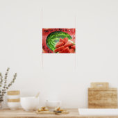 Poster Pastèque et tranches coupées petites (Cuisine)