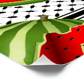 Poster Pastèque Palestine - Slice (Coin)