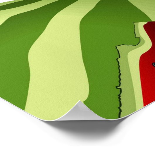 Poster Pastèque Palestine - Slice (Coin)