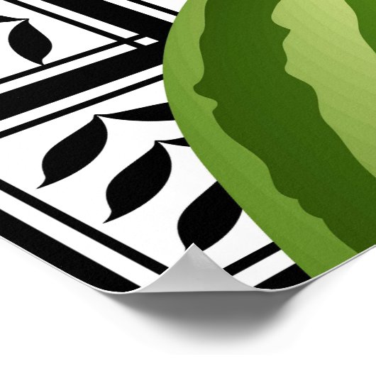 Poster Pastèque Palestine - Slice (Coin)