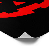 Poster Pastèque simple Jack-o'-lantern Halloween d'été (Coin)