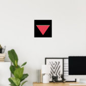 Poster Pastèque sur résistance inversée au triangle rouge (Bureau à domicile)