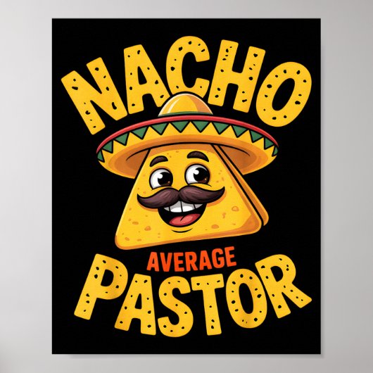 Poster Pasteur pas moyen Nacho drôle chrétien (Devant)