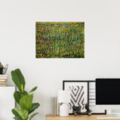 Poster Pasture en fleurs par Vincent van Gogh (Bureau à domicile)