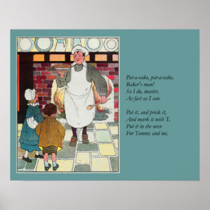 Poster Pat-a-cake, pat-a-cake, l'homme de Baker