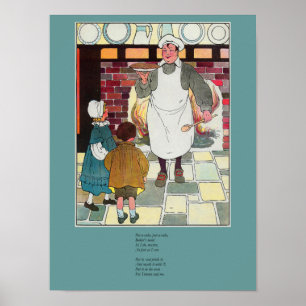 Poster Pat-a-cake, pat-a-cake, l'homme de Baker