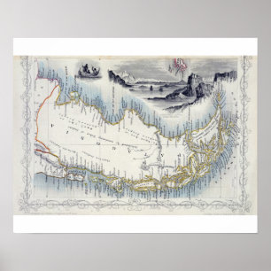 Poster Patagonia, from a Series of World Maps published b