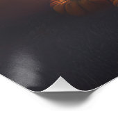 Poster Patch Citrouille d'Halloween effrayant (Coin)