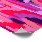 Poster Patch de baies : Abstrait rouge et rose (Coin)