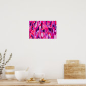 Poster Patch de baies : Abstrait rouge et rose (Cuisine)