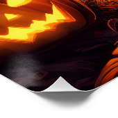 Poster Patch de citrouilles hantées d'Halloween (Coin)
