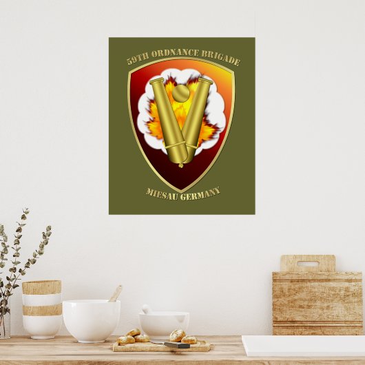 Poster Patch de la 59e brigade d'artillerie (Cuisine)