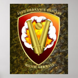 Poster Patch de la 59e brigade d'artillerie