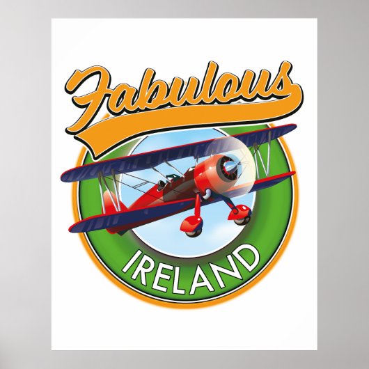 Poster patch de voyage en Irlande fabuleux. (Devant)