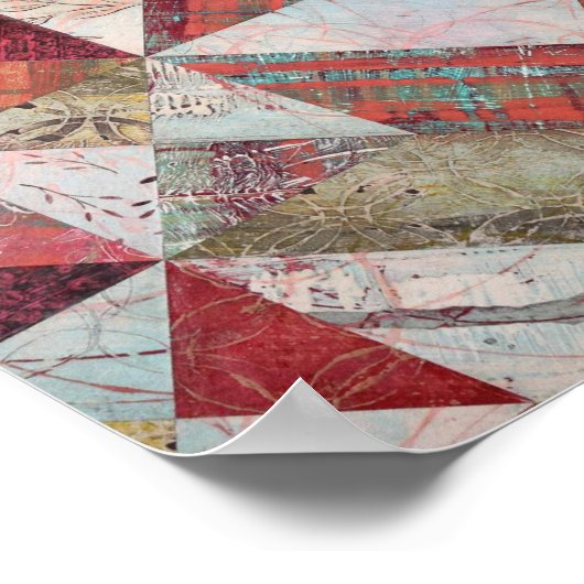 Poster Patchwork Abstrait (Coin)