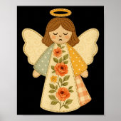 Poster Patchwork Angel Cozy Christmas & Christian Des (Devant)