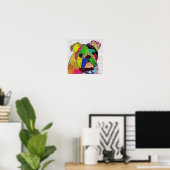 Poster Patchwork Bulldog (Bureau à domicile)