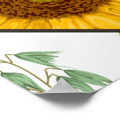 Poster Patchwork de céréales, tournesols, motif géométriq (Coin)