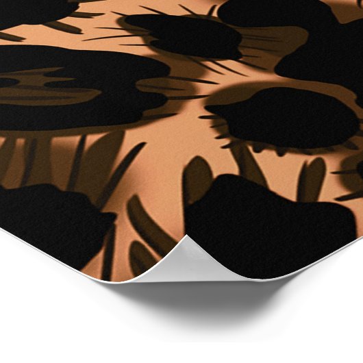 Poster Patchwork Leopard : Ethnic Lining Design. (Coin)